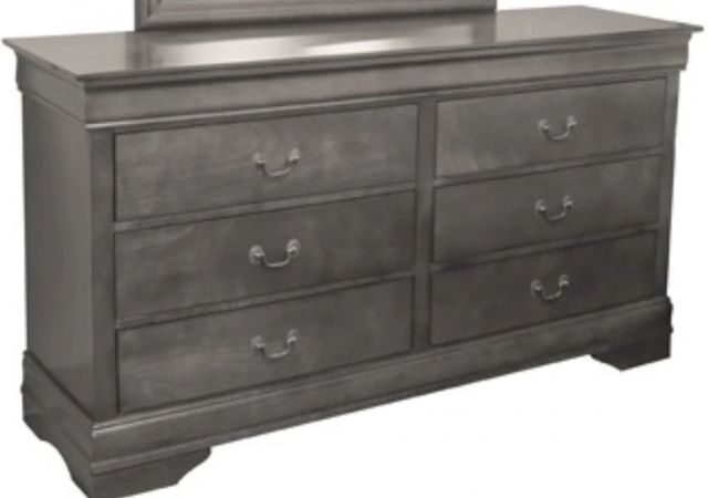 American Wholesale Furniture Louis Philippe Gray Dresser-0