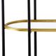 A & B Home Bertram Black/Gold 3-Tier Console Table-2