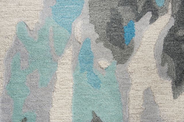 Rizzy Home Connie Post Beige/Blue 18" Round Rug-1