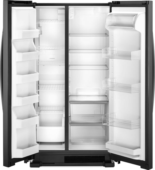 Whirlpool® 36" 25.1 Cu. Ft. Side-By-Side Refrigerator-Black-3