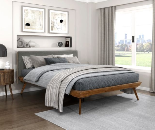 Homelegance® Wrenn Chestnut/Dark Gray Full Platform Bed-1