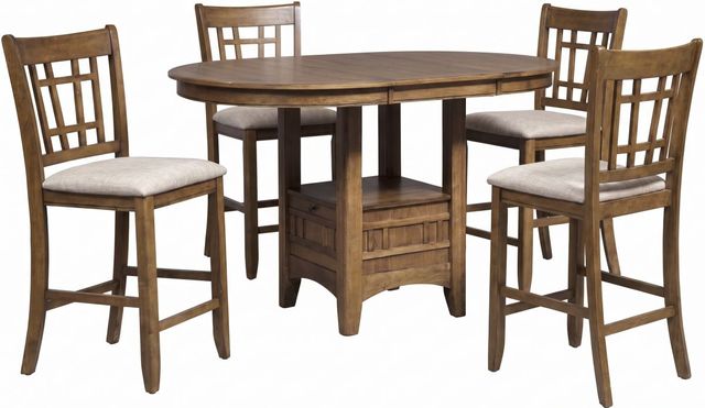 Liberty Furniture Santa Rosa II 5-Piece Antique Honey/Gray Pub Dining Set-0