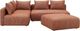 TOV Furniture Hangover 4-Piece Red Modular Chaise Sectional-3