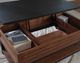 Signature Design by Ashley® Kallari Black Lift Top Cocktail Table with Warm Brown Base-4