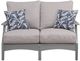 Signature Design by Ashley® Cove Beach Gray Plastic Outdoor Loveseat-2