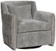 Vanguard® Furniture Thom Filicia Home Rowland Kodiak Cement Swivel Chair-0