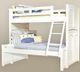 American Woodcrafters 6510 Cottage Traditions Clean White Complete 3/3 Over 4/6 Bunkbed-0