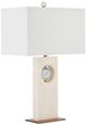 Currey & Company Radiant Antique Brass/White Table Lamp-4