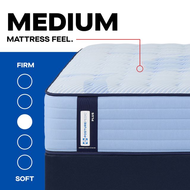 Sealy® Posturepedic® Plus Keyport 14" Wrapped Coil Medium Tight Top King Mattress-3