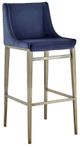 VIG Furniture Modrest Mimi 2-Piece Blue/Brass Counter Stool Set-0