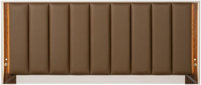 Michael Amini® Pavira Espresso/White Queen Panel Bed with LED Lights-2