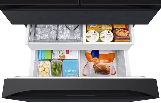 Samsung Bespoke 36" 28.6 Cu. Ft. Charcoal Glass/Matte Black Steel French Door Refrigerator with AI Family Hub™+ and AI Vision Inside™-4
