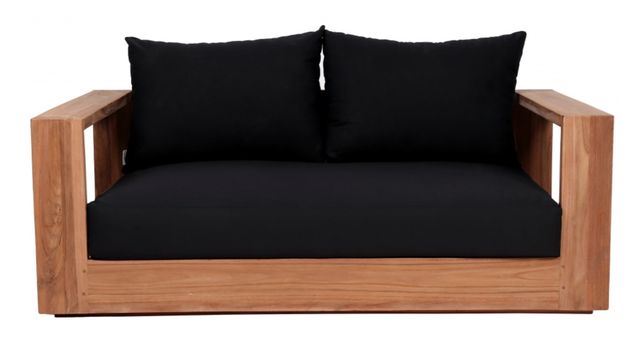 Meridian Furniture Tulum Black Fabric Outdoor Sofa-1
