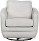 LH Home Feather Baltimo Matte Black/Woven Alabaster Swivel Glider Chair-3