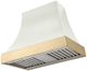 AGA Cascade 36" White Wall Mounted Range Hood with Polished Brass Trim-0