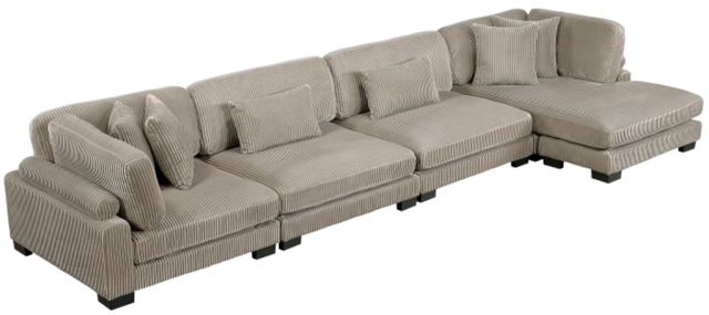 Homelegance® Traverse 4-Piece Brown Modular Sectional with Reversible Chaise-0