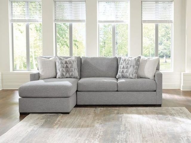Signature Design by Ashley® Artisian Loft 2-Piece Pewter Right-Arm Facing Full Sleeper Sectional and Chaise-2