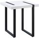 Furniture of America® Eimear White End Table with Gray Steel Legs-0