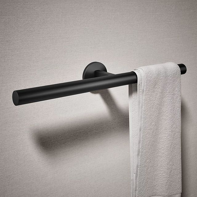 KOHLER® Components® Matte Black Double Towel Arm-1