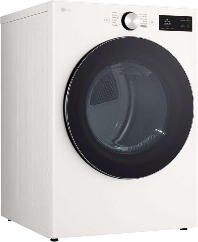 LG 7.4 Cu. Ft. Alpine White Smart Front Load Gas Dryer with TurboSteam®, AI Sensing and Hybrid Electronic Controls-2
