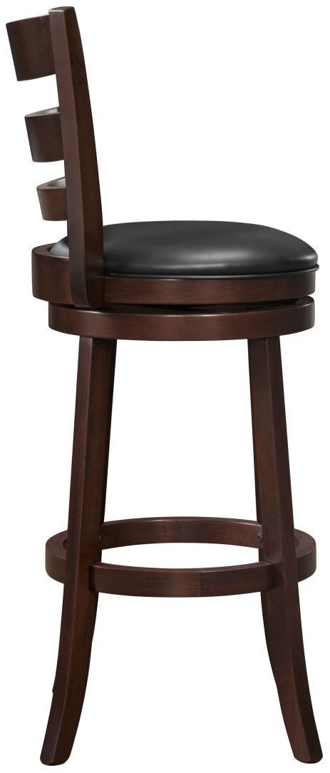 Homelegance® Edmond Black/Dark Cherry Swivel Bar Stool-3