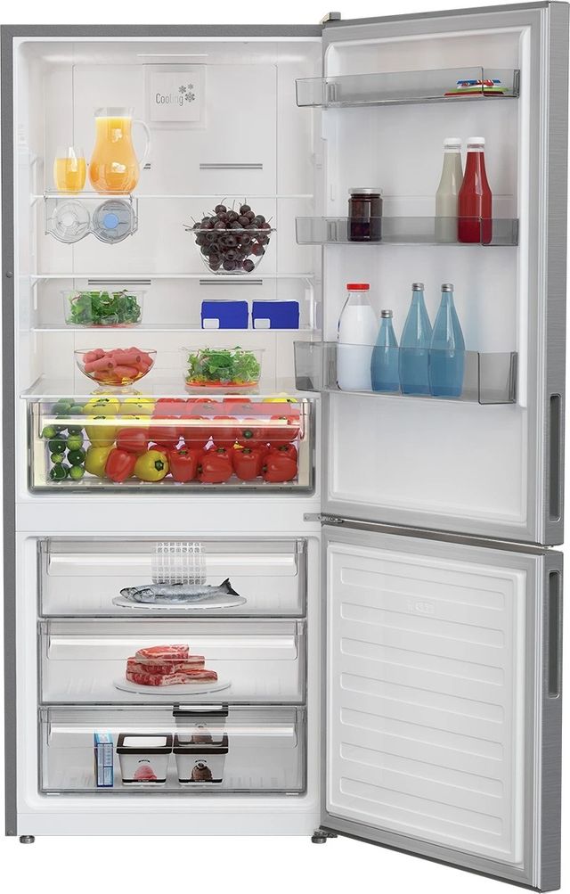 Blomberg® 28" 14.0 Cu. Ft. Stainless Steel Counter Depth Bottom Freezer Refrigerator-2