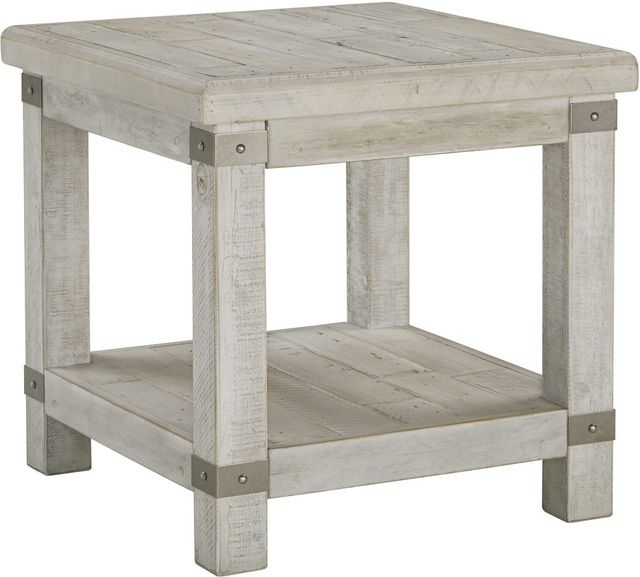 Signature Design by Ashley® Carynhurst Whitewash Gray End Table-0