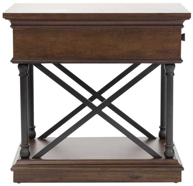 Liberty Furniture Tribeca Black/Cordovian Brown Chairside Table-3