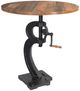 YHD Brown Dining Table with Black Base-0