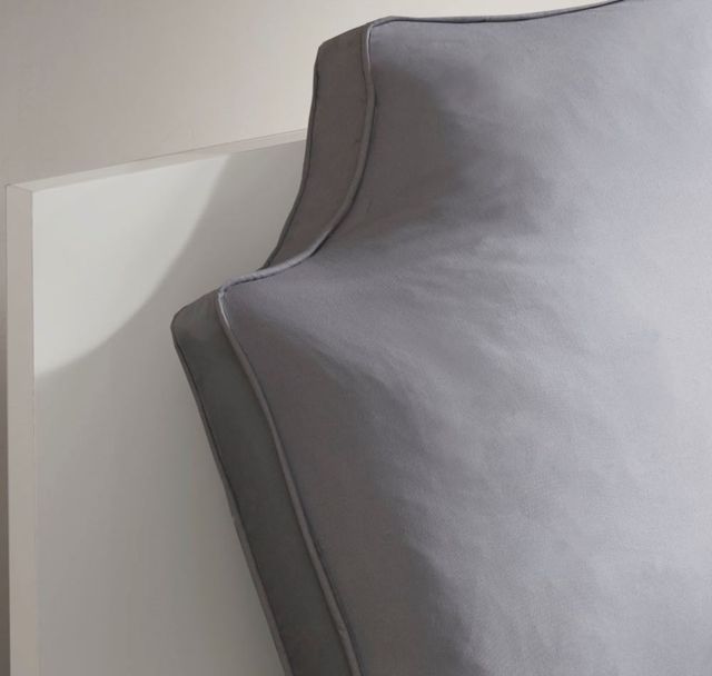 Olliix by Intelligent Design Oversized Headboard Grey Cotton Canvas Pillow-1