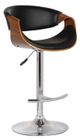 Armen Living Butterfly Black Adjustable Swivel Bar Stool-0