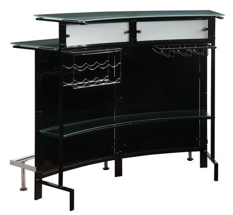 Coaster® Keystone Black Glass Top Bar Unit-2