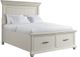 Elements International Slater Antique White Queen Platform Storage Bed-0
