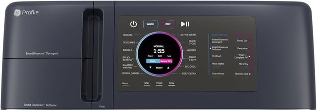GE Profile™ ENERGY STAR® 4.8 Cu. Ft. Sapphire Blue UltraFast Washer Dryer Combo with Ventless Inverter Heat Pump Technology-3