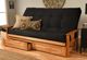 Kodiak Furniture Monterey Suede Black/Butternut Queen Storage Futon with Mattress-4