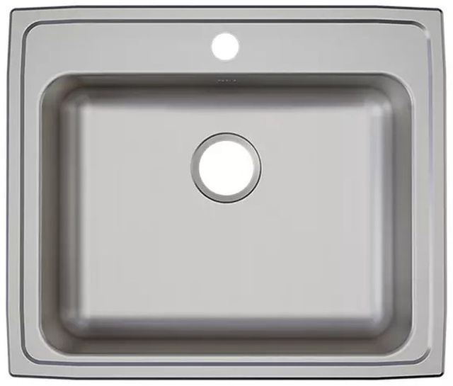 Elkay Lustertone® Classic Lustrous Satin 25" x 21" 4-Hole Single Bowl Drop-in ADA Sink-1