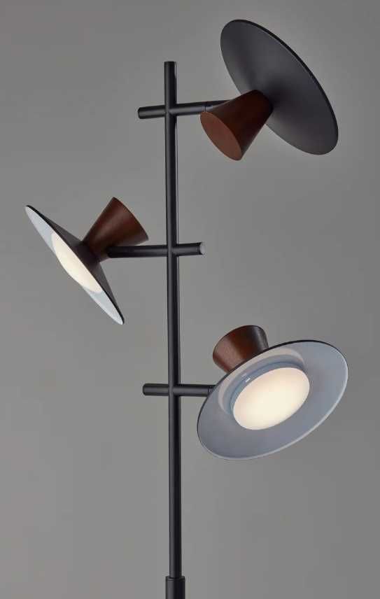 Adesso® Elmore Black LED Tree Floor Lamp-1