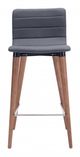 Zuo® Jericho Gray Set of 2 Bar Chair-3