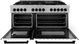 ZLINE Autograph Edition 60" Satin Stainless Steel Pro Style Dual Fuel Range with White Matte Door-2