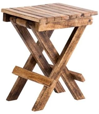 Crestview Collection Elements Brown Folding Stool