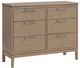 Whittier Wood® Furniture Bailey Almond 50" Low Dresser-0