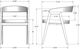 Amisco Customizable Carmela Dining Arm Chair with Upholstered Seat and Wood Backrest-1