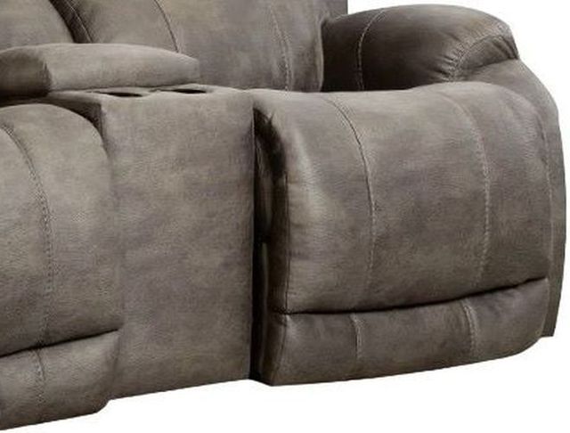 HomeStretch Denali Gray Manual Reclining Loveseat with Console-2