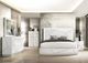 ACME Furniture Esther White/Silver High Gloss Eastern King Panel Bed-1