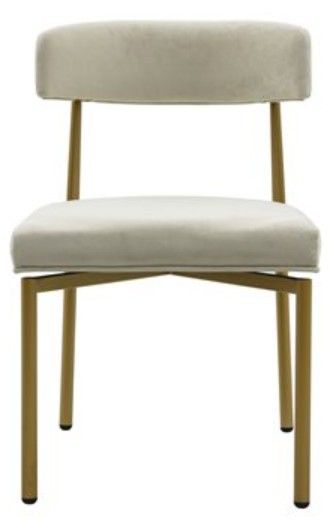 YHD Ivory/Bronze Grace Dining Chair-1