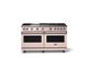 Viking® 5 Series 60" Blush Pro Style Gas (NG) Range with Polished Chrome Trim-0