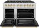 ZLINE Select Autograph Edition 48" Stainless Steel Convection Pro Style Gas Range with Black Matte Doors and Polished Gold Accents-1