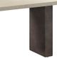 Armen Living Abbey Light Gray Console Table with Silver Grey Base -3