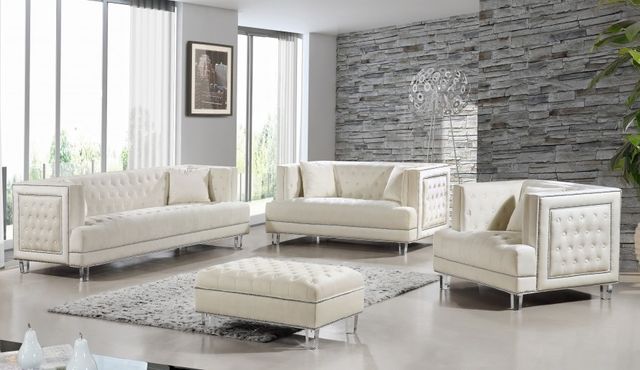 Meridian Furniture Lucas Cream Upholstered Loveseat-3