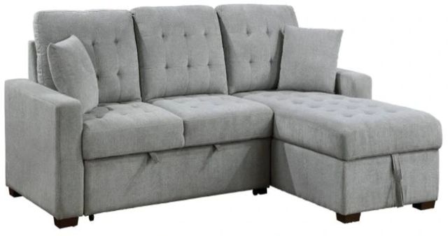 Homelegance® Waitsfield 2-Piece Gray Right-Arm Facing Sleeper Sectional with Hidden Storage-0